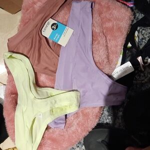 NWT lot of 3 pairs🌹 SEXY assorted colors PANTIES THONGS Nude Lime Purple Med